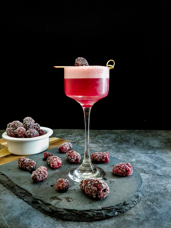 blackberry cocktail with berries