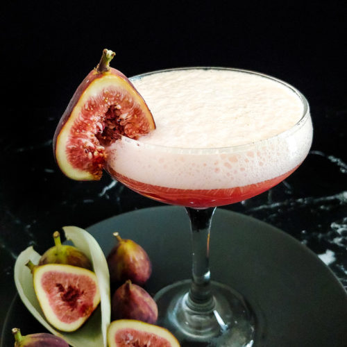 Fig and Fennel Sour with Fig garnish