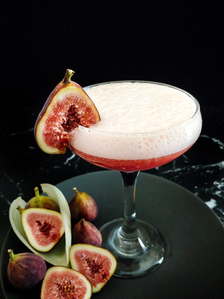 Fig and Fennel Sour with Fig garnish