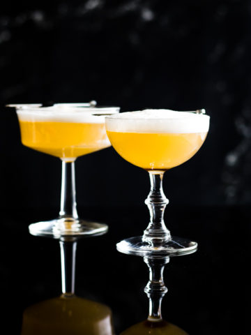 Suze Sour - two in coupe glasses